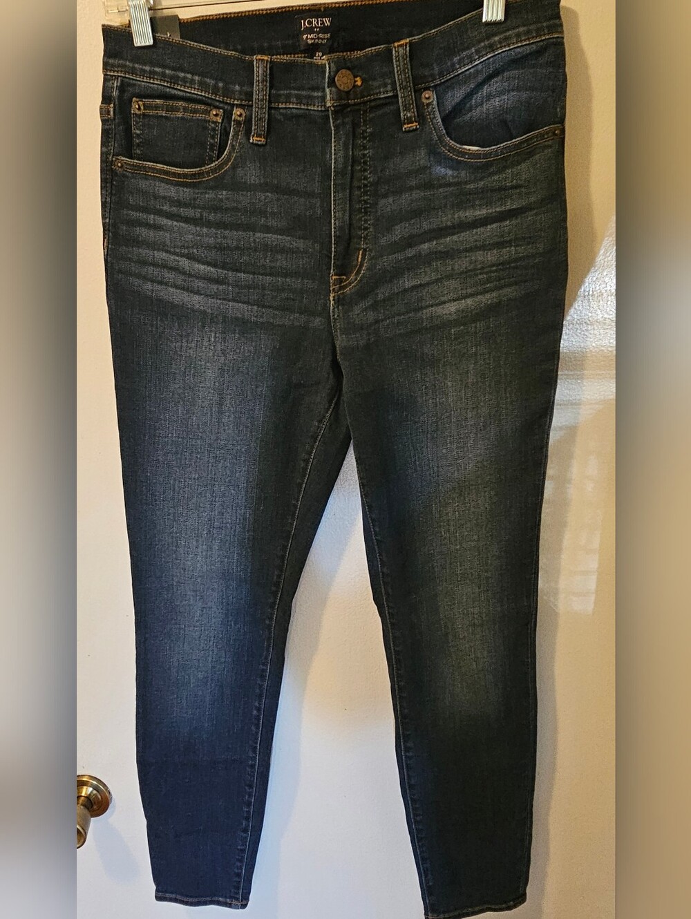 J Crew Women's Size 29 Blue 9" Mid Rise Signature Stretch Skinny Jeans NWT